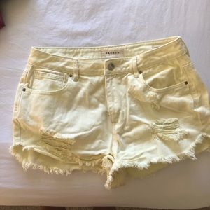 Pacsun Light Yellow Festival Shorts